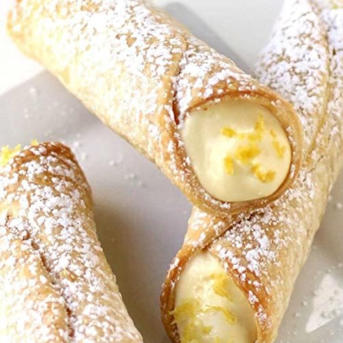 Non-Stick Cream Horn Cones, FantasyDay 12 Pcs Stainless Steel Big Screw Croissant Mould Cannoli Form Tubes, Cream Roll Mold Pastry Baking Mold - Christmas Anniversary Free Standing Pastry Cone Shaper