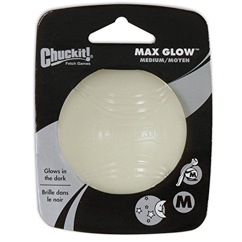 Chuckit! Max Glow White Rubber Dog Toy Medium
