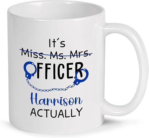 Miniatura 8 de The One Where Becomes A Cop White Coffee Mug 11oz 15oz, Personalized Cop Mug With Name Gift For Police Officer, Future Cop Ceramic Travel Mug,