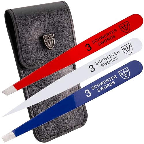 3 Swords Germany – brand quality professional stainless steel precision tweezer set “USA”