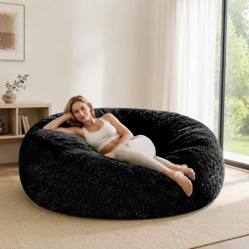 Image of Memory Foam Bean Bag Chair for Adults,Comfy Large Beanbag