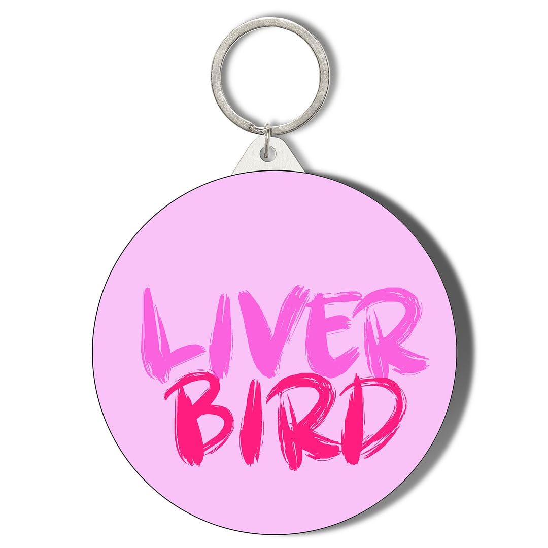 Gift Insanity White Liver Bird Pink Handritten Font Short Chain Keyring Bottle Opener