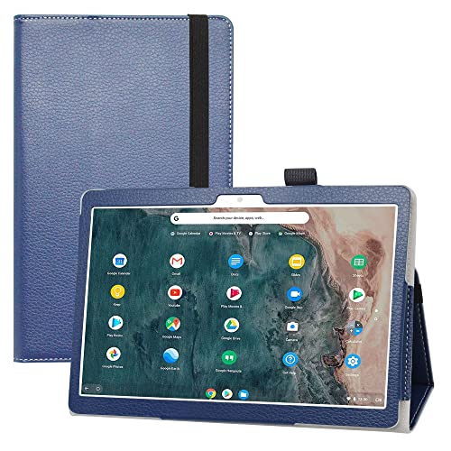 LIFANG Coque Archos T96,Slim Fit PU Cuir Etui et Pliable Stand Housse Support Ultra-Mince et Léger Etui Cover Coque Case pour 9.6" Archos T96 Tablet,Bleu Cover