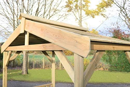Garden Outdoor Wooden Gazebo, BBQ shelter, Pavilion, Hot Tub, Pergola in Pressure Treated Solid Wood - 10 year warranty against Rot (BBQ Shelter)