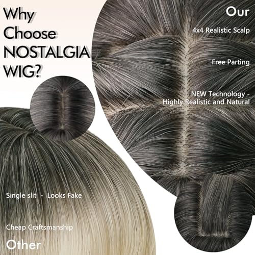 NOSTALGIA 20Inch Wig with Bangs for Women 4x4 Realistic Scalp - image 3