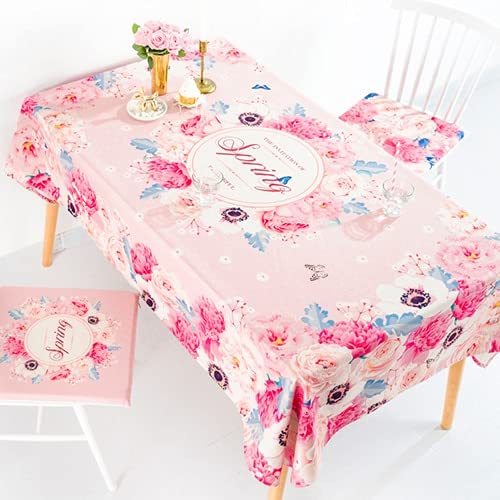 Einfarbiges Design Pastorale Tischdecke Kunst Baumwolle und Leinen Frische Tischtuch Rechteckige Couchtisch Tischtuch Schreibtisch Restaurant, Bankett(Wedding,200x 140cm Thickened)