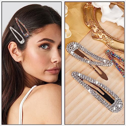 Losanji 8Pcs Rhinestone Hair Clips thumb #4