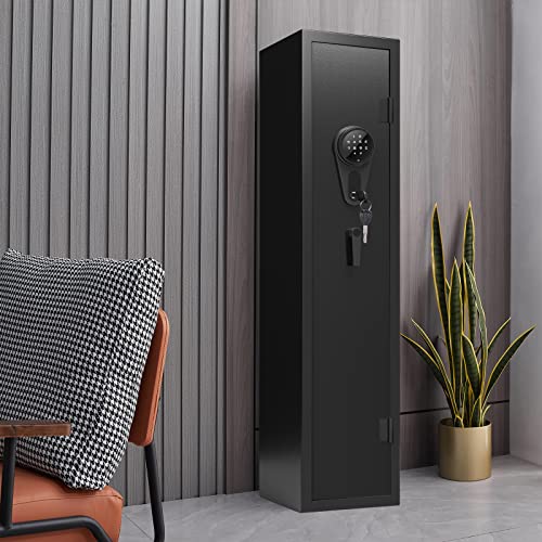 Kaer 3-5 Gun Safe,Gun Safes For Home Rifle And Pistols,Rifle Safe,Gun Cabinet,Gun Safes For Rifles And Shotguns,Gun Safe Rifle With Removable Shelf,Assembled(Keypad Lock 55.12'' X 12.6" X 9.84'') #TOP7