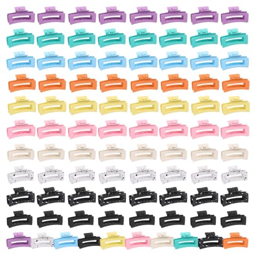 XunYee 100 Pcs Hair Claw Clips Bulk for Women, 3.4'', Frosted Splatter