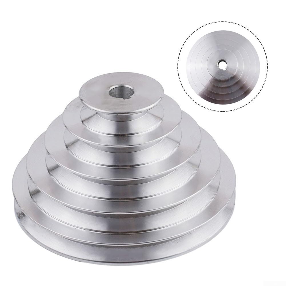 Polea de correa escalonada de aluminio Z4116 para taladro, agujero de 14 mm, aluminio (juego de 3 unidades)