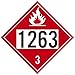 NMC DL138BPR100, DOT Placard Sign, 1263 3" (Pack of 100 pcs)