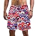 HAlidey Astratto Colorato Vintage Bilance Modello Beach Shorts per gli Uomini Quick Dry Nuoto Shortsea Swimwr con Tasche e Coulisse, Multicolore, S