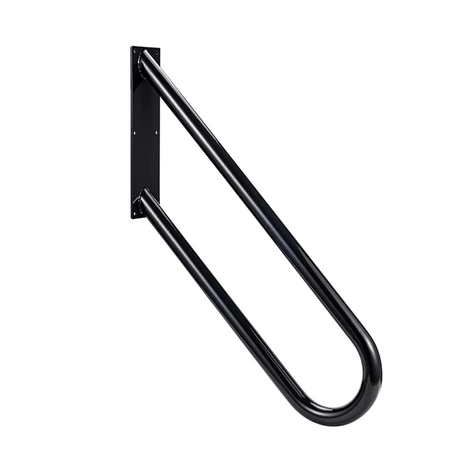 Meiiron Staircase Handrails, Metal Handrail for Stairs 1-3 Stairs Porch Step Safety Rail for Garage Stairs - Black,1Pc