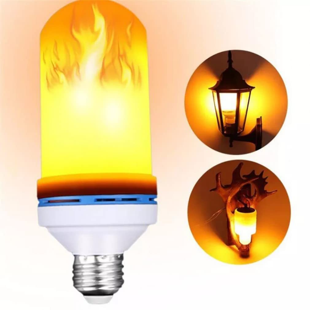 Lampadina a LED E27 Lampada a 4 modalità Lampadina a Mais Sfarfallio LED Effetto Fiamma dinamica 9W 85V-265V per Illuminazione Domestica