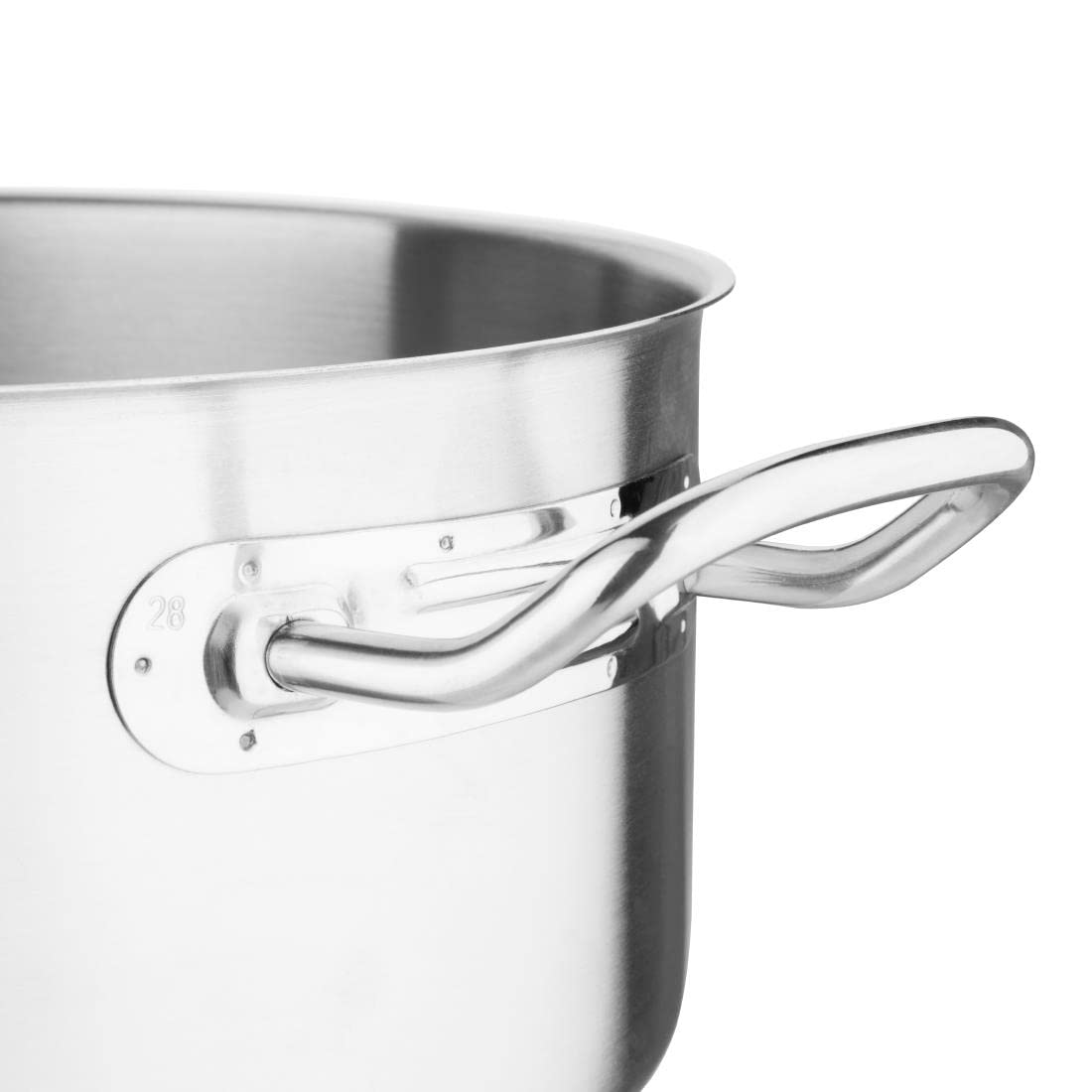 Vogue T177 Casserole en acier inoxydable 14 Pt, 28 cm de diamètre, 12 cm de profondeur, couvercles vendus séparément
