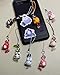 Agromusk Cat Phone Charms,Cute Lucky Kitty Beaded with Flower Phone Strap,Kawaii Y2K Bag Decor Aesthetic Handmade Ceramic Cat Charm Accessories for Case,Airpods,Camera,Keychain(Pink and White)