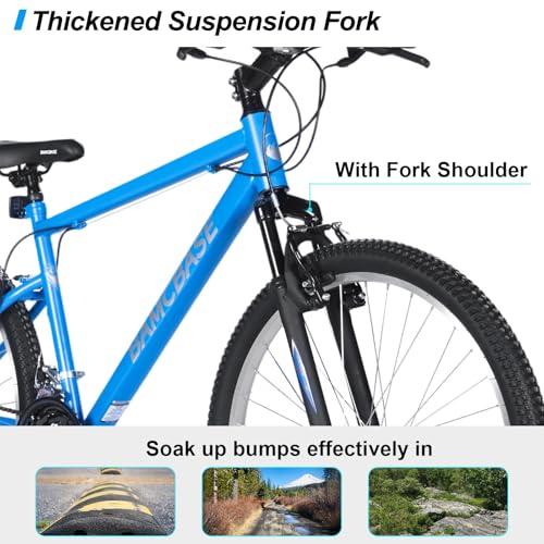 HILAND 26 27 Inch Mountain Bike, Mens Womens MTB with 18