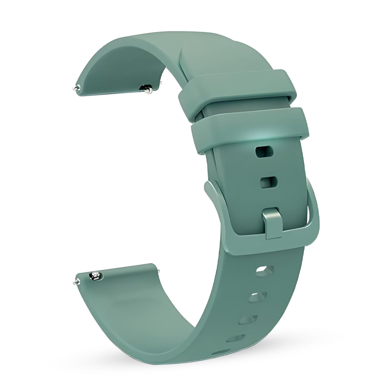 PunnkFunnk 20mm Silicone Band Strap with Metal Buckle Compatible with Amazfit GTS 2 Mini, Amazfit Bip/Bip U/Pro/Lite, Bip S, Amazfit GTS/ 2/2e, Amazfit GTR, Samsung Galaxy Watch 4/5 20mm Lugs