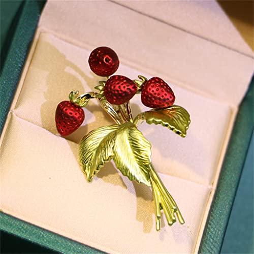 Pin para collar pequeño de mujer con hebilla de fresa anticaminar 6