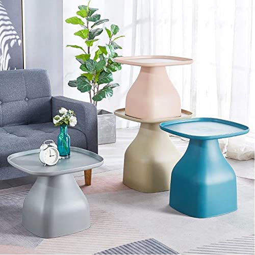 Table basse bleue carrée et petite table d'appoint polyvalente - 6