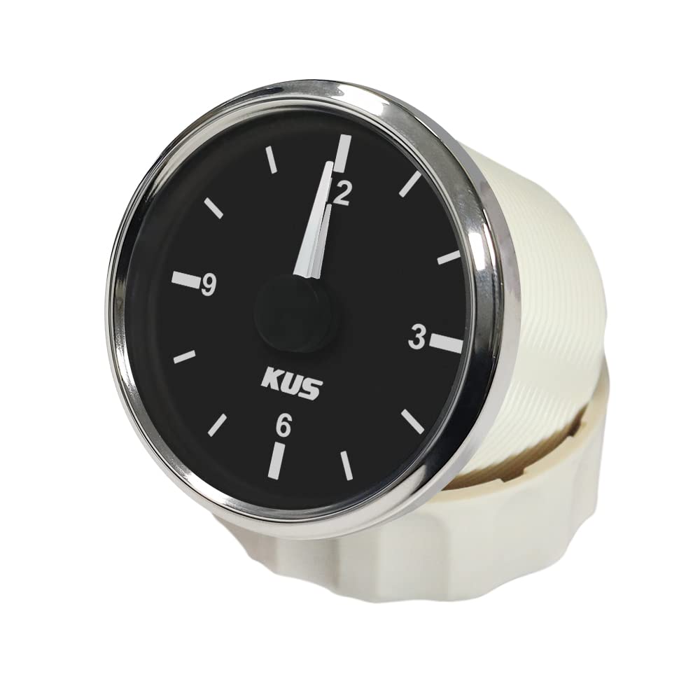 Kus - Reloj de 12 horas con retroiluminación (52 mm, 12 V/24 V)