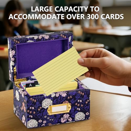 3x5 Index Card Holder Leather Organizer Box Recipe Card Holder Box by Craftmastudio - Used condition - Image 5
