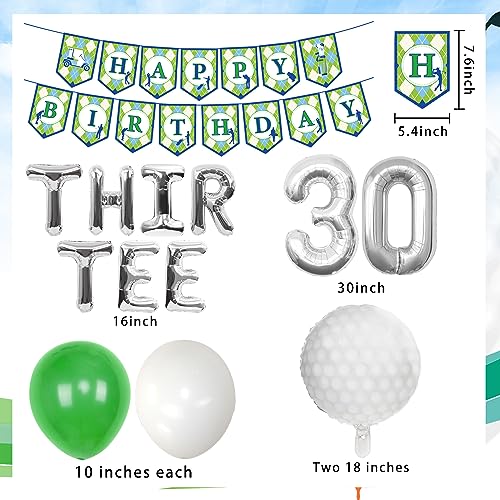 Image of 30th Birthday Decorations for Him ThirTee Golf Birthday Balloons Golf 30th Birthday Decoration Sport Themed Party Supplies Men Boys Party Balloons Decoration