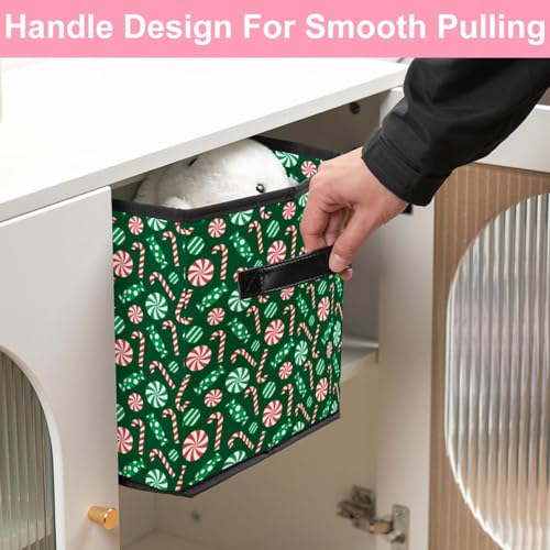 Boîte de rangement cube verte pliable gain de place pour vêtements - 7