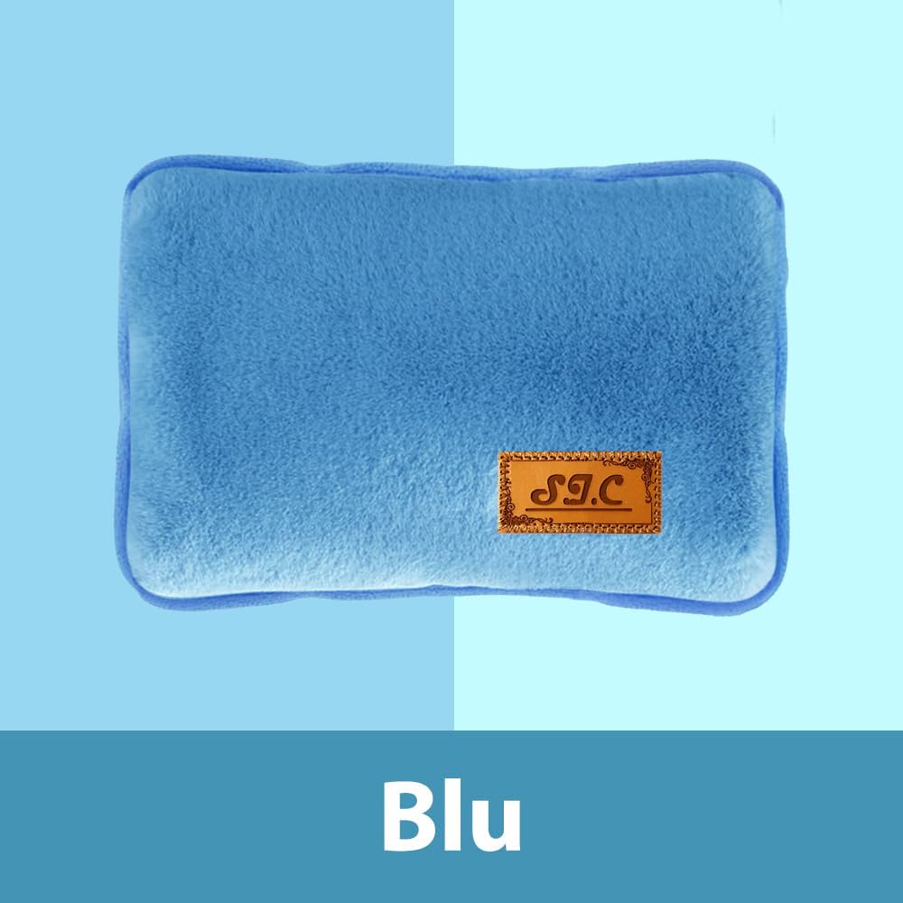 Bolsa de agua caliente eléctrica con suave forro de piel; 500 W; temperatura máxima 75 °C; útil como calentador de manos y pies; ideal para reducir los dolores musculares, dorsales y menstruales — view 2