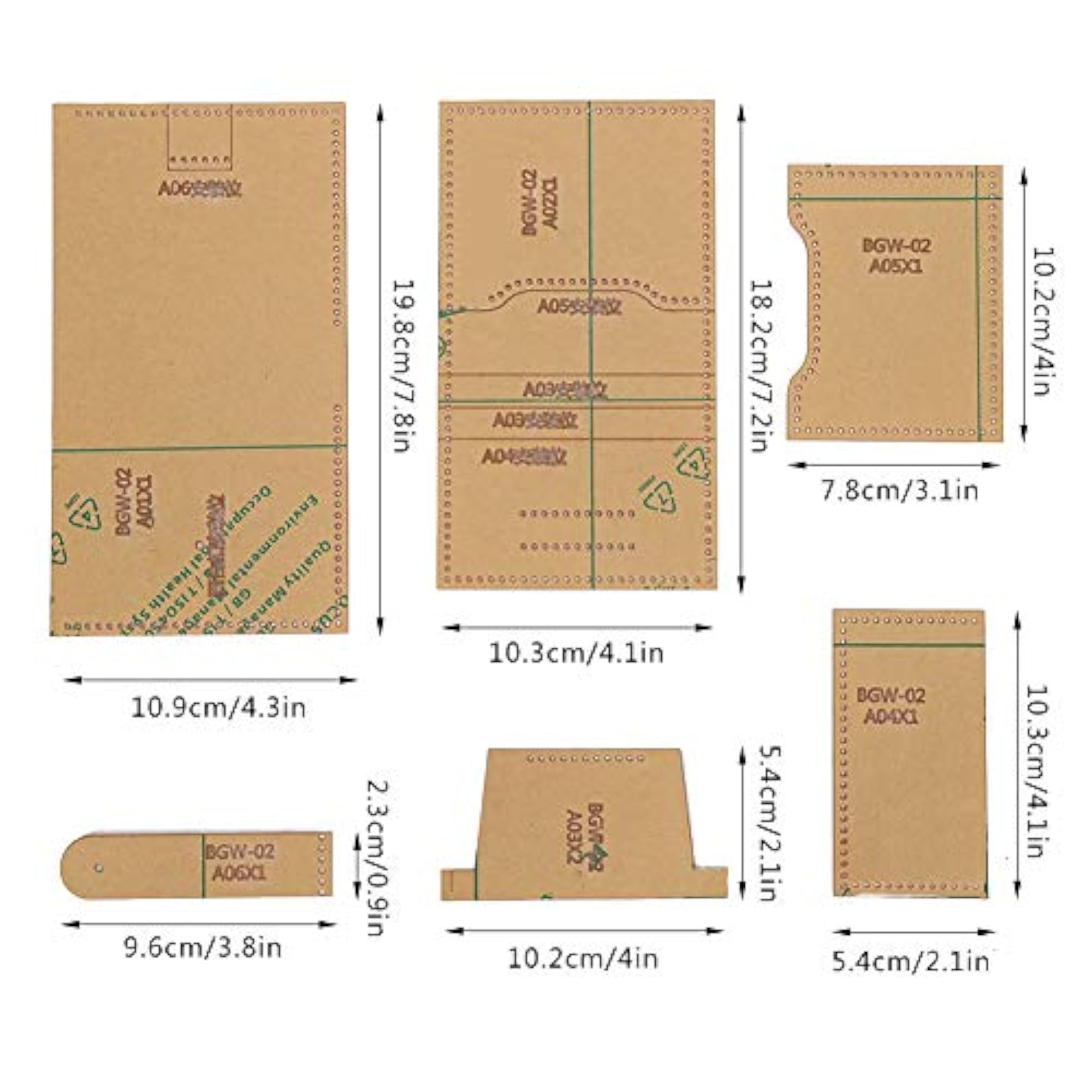 Leather Pattern Acrylic Template for DIY