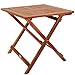 Casaria Tavolino Pieghevole Legno di Acacia Oliato 70x70x73cm Tavolo da caffè Terrazza Giardino
