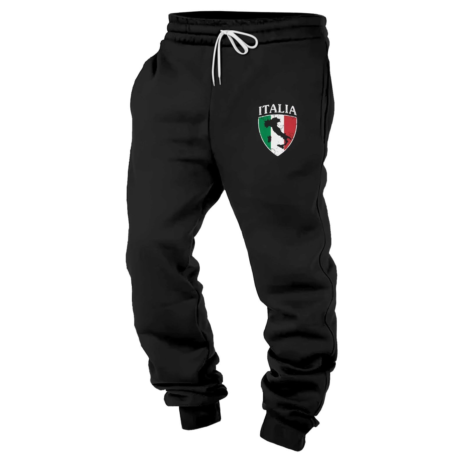 Jogginganzug Herren Trainingsanzug mit Italien Aufdruck Sportanzug Tricolor Italienische Hoodie und Atmungsaktiv Jogginghose Baggy Tracksuit Y2k Hip Hop Streetwear Activewear