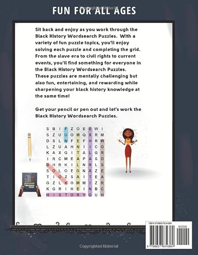 Black History Word Search: The Ultimate Wordsearch Puzzle Book Of Black Culture And African American History| With Solutions | Large Print | For ... Teens, Adults, And Seniors| 8.5X11 Size| #TOP1