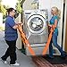 Forearm Forklift 2-Person Lifting and Moving Straps - Lift and Carry Furniture, Appliances, Mattresses or Items up to 800 lbs Like a Pro, Includes Movers Rubber Band, Orange