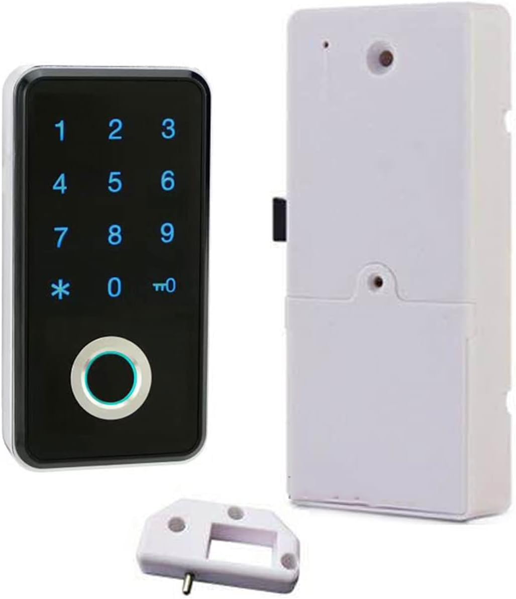 Code Padlock, Lock Digital Smart Combination Lock Biometric Fingerprint Lock Drawer Safe Box Cabinet Locker Furniture Privacy Lock for Home Office Locker Lock