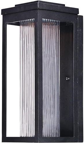 Maxim Lighting 55904CRBK Salon-12W 1 LED Montaje en pared al aire libre - 6 pulgadas de ancho por 15 pulgadas de alto, Color final: Negro, Color del