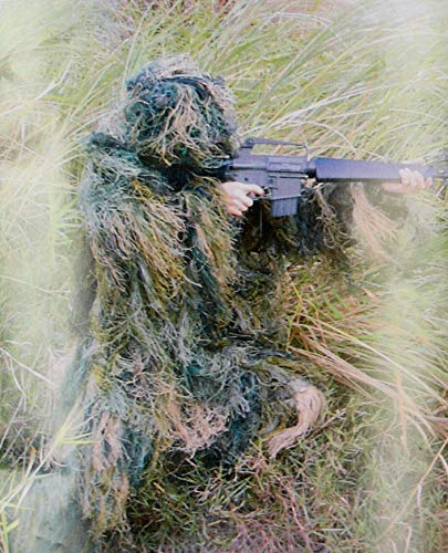 KRF Ghillie Phantom Forest Combinaison de Chasse Homme, Camouflage, Taille M/L