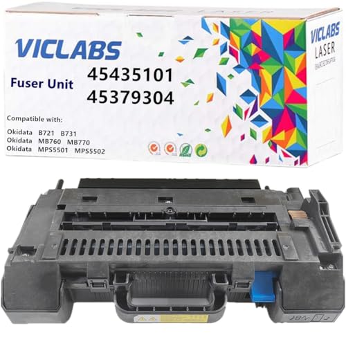 VicLabs 45435101 45379304 fuser Unit Replacement for Okidata 45435101 45379304 fuser Unit for use in Okidata B721 B731 MB760 MB770 MPS5501 MPS5502 Printers,110V (1- Pack )