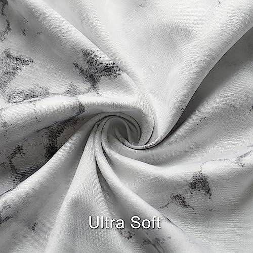 Image of Best Season Bed Sheet Set 4 Pieces -Queen Size-Soft Durable Microfiber Bedding Sheet Set,Deep Pocket,Stain,Fade & Wrinkle Resistant(White Marble)