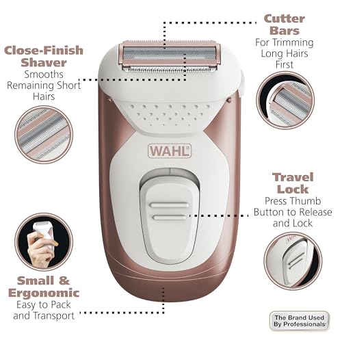Image of Wahl Smooth Confidence Ladies Waterproof Cordless Battery Shaver for Legs, Bikini Line, and Armpits - Model 7067