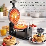 CATTLEMAN Rotating Belgian Waffle Maker with Magnetic Timer, 180° Flip - Image 2