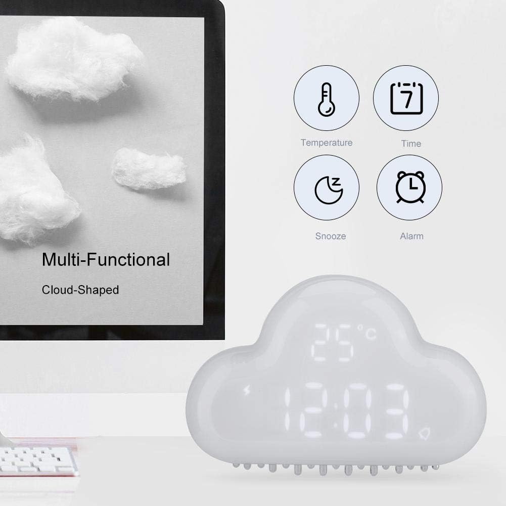 Til baka view of the clock showing the ON/OFF switch and charging port