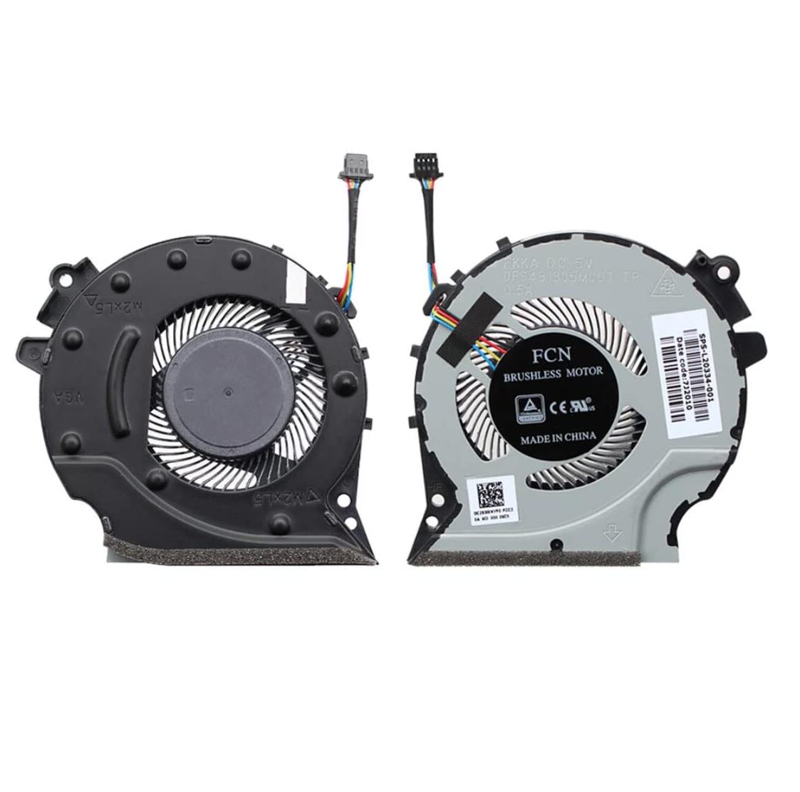 CPU + GPU Ventilateur de refroidissement de remplacement pour HP Pavilion 15-cx 15-cx0020nr 15-cx0030nr 15-cx0045nr 15-cx0049nr 15-cv0058wm 15-cx0068tx Series L20335-001 L2 20334 -001