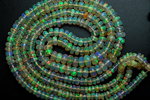 Opale d'Éthiopie naturelle de prestige, rondelles de créateur 4-7mm pour joaillerie fine