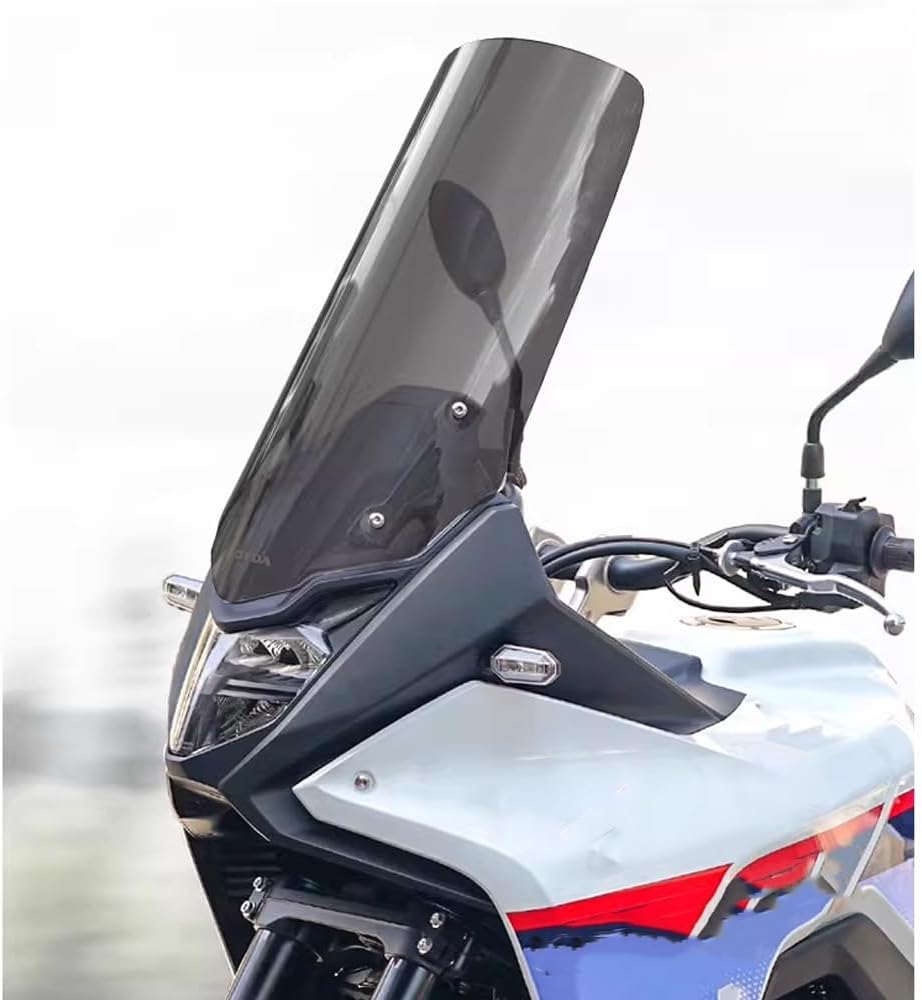 For XL750 2025 TRANSALP XL 750 Transalp 2023 2024 2025 Front Windshield Special Modification with High Transparency Chest Protection Rain and Wind Shield Accessories (51CM,Smoke grey)