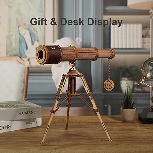 Rokr 3D Wooden Puzzles Monocular Telescope Model Building Diy Science Kit Birthday Gift For Adults And Teens Cool Display Item #TOP5