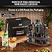 Home Hero Elegant Bartender Kit with Wooden Stand, Premium Bar Set & Cocktail Shaker, Gift for Home Bar and Cocktail Enthusiasts, Essential Bar Accessories with Recipe Book (22 Pcs - Black)