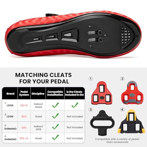 Image of Men's Cycling Shoes Women's MTB Cycling Shoes Compatible with Look SPD SPD-SL Delta Lock Pedal Riding Shoes Compatible with Peloton Shoes