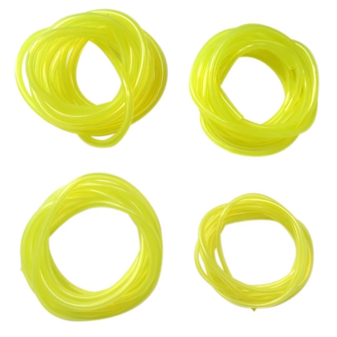 WELURE 4x 4-Size Gas Fuel Line Hose Kit 8Ft Fuel Tube for RY30530 RY26520 RY52018 Engine - Yellow