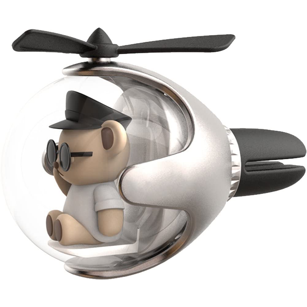 Danlai Sliver Car Air Freshener Pilot Cute Car Diffuser Lights Cartoon Outlet Fan Air Diffuser For Car Vent Perfume Automotive Decoration